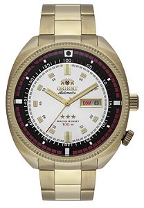 Relógio Orient 3 Estrelas Automático Dourado F49GG002NH S1KX