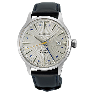 Relógio Seiko Presage Cocktail Time GMT Silver Bullet Automático SSK049J1
