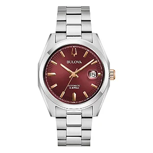 Relógio Bulova Surveyor Automático Bordô 98B422