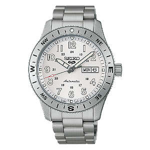 Relógio Seiko 5 Sports Field Bússola Automático Branco HDB007B1