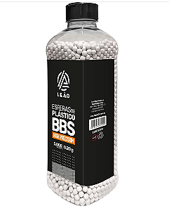Esferas Plásticas BBs Airsoft Leão 0.25g Branca 5.000un