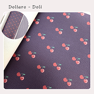 Sintético Dollaro - CEREJINHA (FUNDO AZUL)