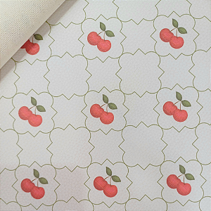 Sintético Dollaro - MATELASSE VERDE CEREJINHA