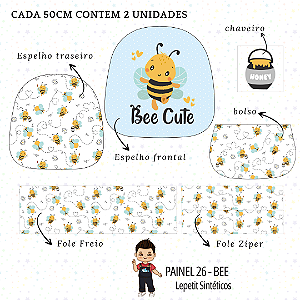 Sintético Dollaro - PAINEL 26 - BEE ABELHINHA  (MODELAGEM BAG)