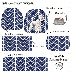 Sintético Dollaro - PAINEL 54 - SCHNAUZER BRANCO BAG)