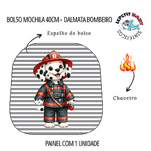 Sintético Dollaro - BOLSO MOCHILA 40CM - DALMATA BOMBEIRO (VOLTA AULAS 2025)