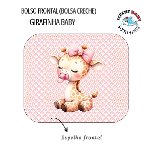 Sintético Dollaro - PAINEL BOLSA CRECHE (BOLSO FRONTAL) - GIRAFINHA BABY