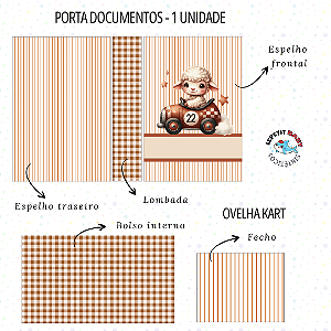 Sintético Dollaro - PAINEL PORTA DOCUMENTOS - OVELHA KART