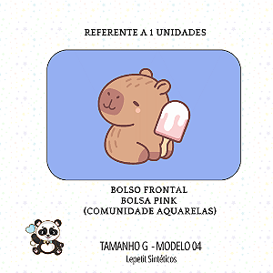 Sintético Dollaro - PAINEL BOLSA  PINK (BOLSO FRONTAL) - CAPIVARA G-04