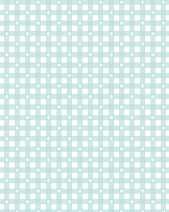 Sintetico Dollaro - FLOWERS - XADREZ MARGARIDAS (FUNDO VERDE AGUA)