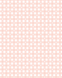 Sintetico Dollaro - FLOWERS - XADREZ MARGARIDAS (FUNDO ROSA)