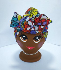Porta Vaso Taça Cerâmica Estampa Colorida