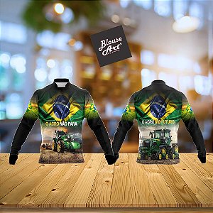 Camisa Brasil Agro É O Futuro Manga Longa Proteção Uv50 Ag03