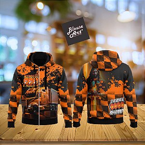 Blusa de Moletom com Capuz Caminhoneiro Liga Os Foguinhos E Acelera Ca08