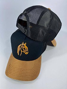 Boné Cavalo Horse Horse Preto Caramelo Agro Agronomia Cowboy