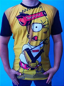 Camiseta Long Line Animes Filmes Personagens Séries Games Super Mario Simpsons LL156