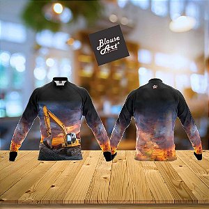 Camiseta Máquinas Pesadas Manga Longa Proteção Uv50+ Ma02