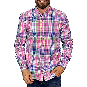 CAMISA POLO RALPH LAUREN OXFORD ROSA