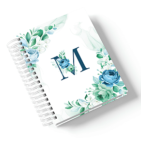 Agenda Alfabeto Floral Verde (Personalize com o nome)