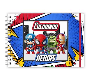 Livro de Colorir, Colorindo com Heróis (Personalize com o nome)