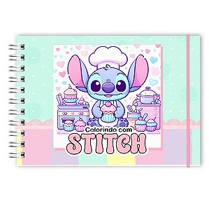 Livro de Colorir Colorindo com Stitch (Personalize com o nome)