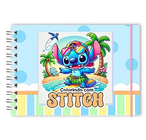 Livro de Colorir Colorindo com Stitch (Personalize com o nome)