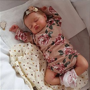 Bebê Reborn Shopia feitas à mão, 50 cm de tecido linda boneca reborn dormindo