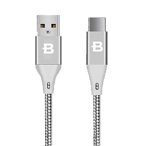 CABO NYLON BLIZ 1,2MT USB - TIPO C BRANCO