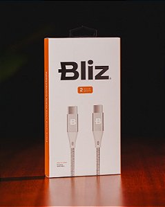 CABO NYLON BLIZ 1,2MT TIPO C - TIPO C BRANCO