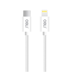 CABO OBLI 1,2MT TIPO C - LIGHTNING BRANCO