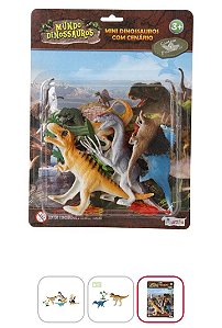 Mundo Dinossauros - Mini Dinossauros com Cenário 🦖