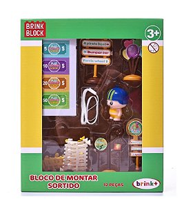 Bloco de Montar Sortido - Brink Block - 12 Peças