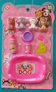 Kit brinquedo pet cachorrinhos em miniatura + acessórios - ARK TOYS
