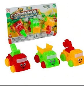 Kit de Carrinhos de Construção – 3 Unidades