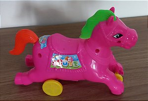 Brinquedo Cavalinho de Plástico - Cores Vibrantes a corda