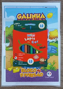 Kit Infantil de Atividades e Colorir - Galinha Pintadinha + Atividade senso de direção + BRINDE