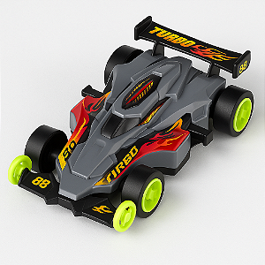 🏎️🔥 Carro de Corrida Turbo com Rodas de Proteção 🔥🏎️