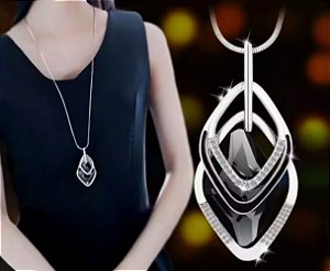 Maxi Colar Com Cristal Bohemia