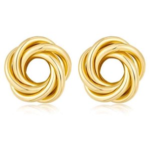 Brinco  banhada a ouro  com cristais austríacos