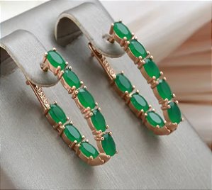 Brinco banhada a ouro com cristais austríacos