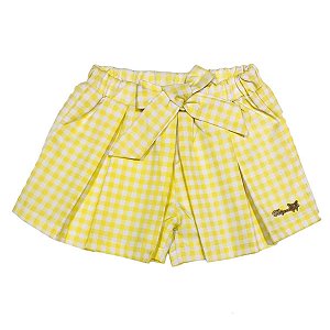 Shorts Xadrez Infantil Menina Mily