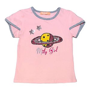 Blusa Infantil Planeta Feminina