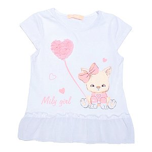 Blusa Infantil Cachorrinho Feminina