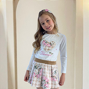 Conjunto Infantil Menina Floral Mily