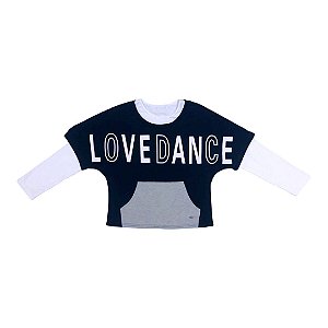 Blusa Moletom Juvenil Love Dance Mily