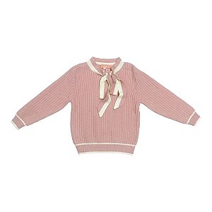 Tricô Infantil Menina Laço Mily