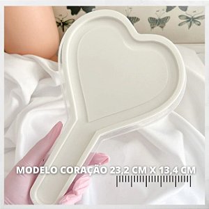 Molde Espelho Coração 23,2 cm x 13,4 cm