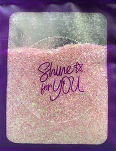 Glitter Mini Hexágono Holográfico Camaleão Pink - 7g