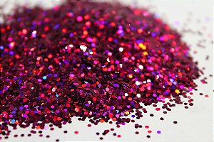 Glitter Mini Hexágono Holográfico Chiclete - 7g