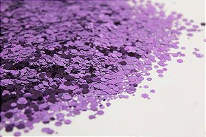 Glitter Mini Hexágono Metálico Lilás - 7g